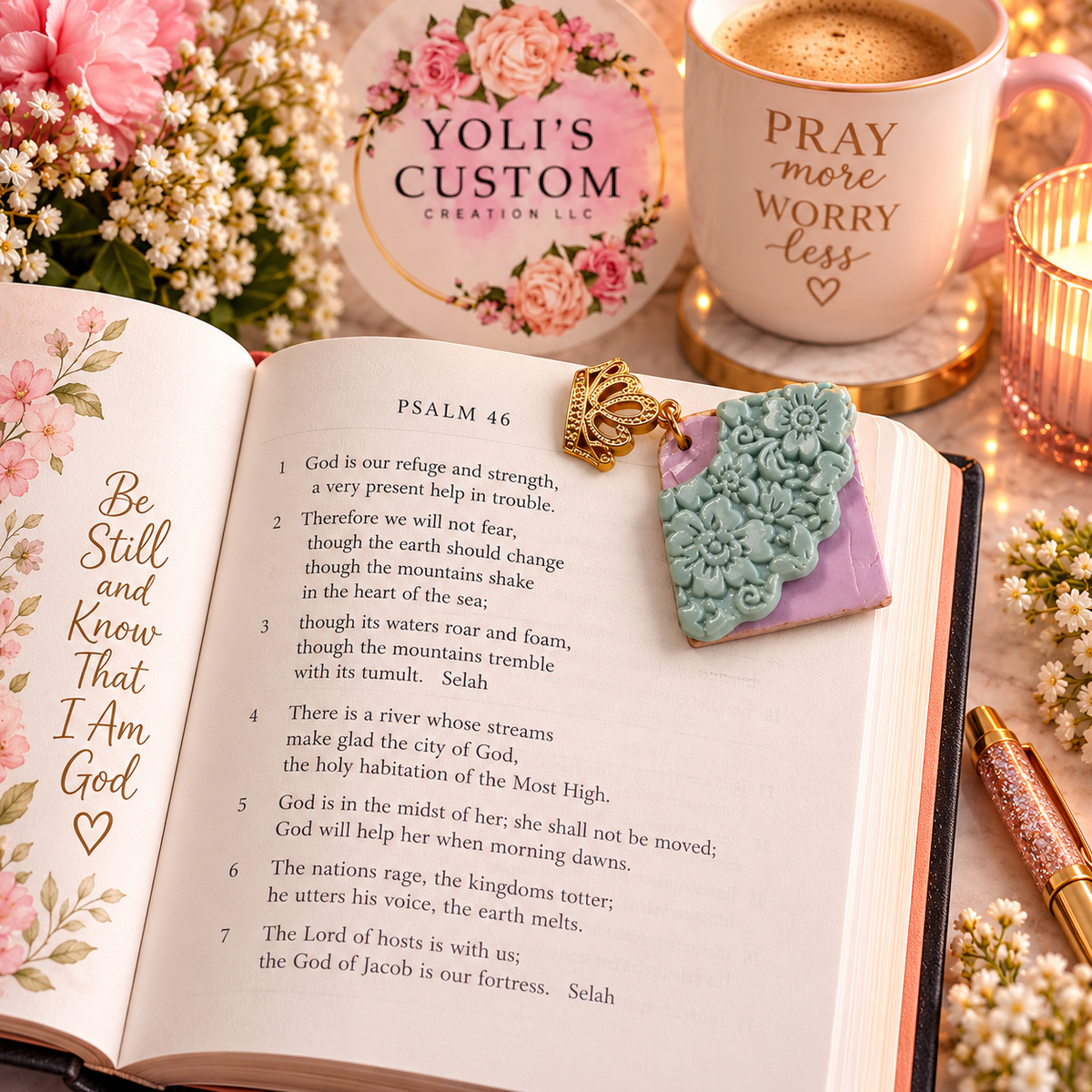 👑 Royal Crown Bloom Lavender Bookmark