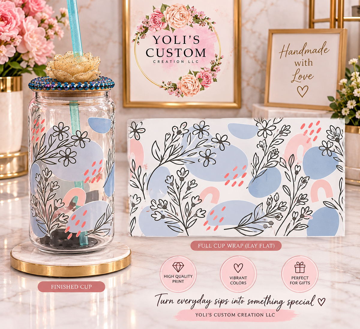 Blush Garden Blooms Tumbler