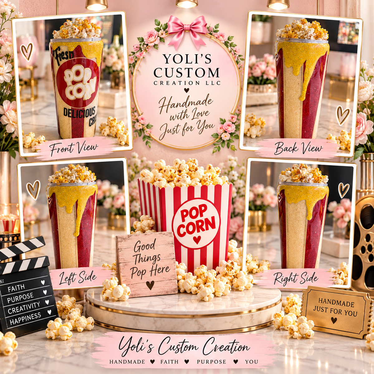 🍿 Popcorn Movie Night Tumbler