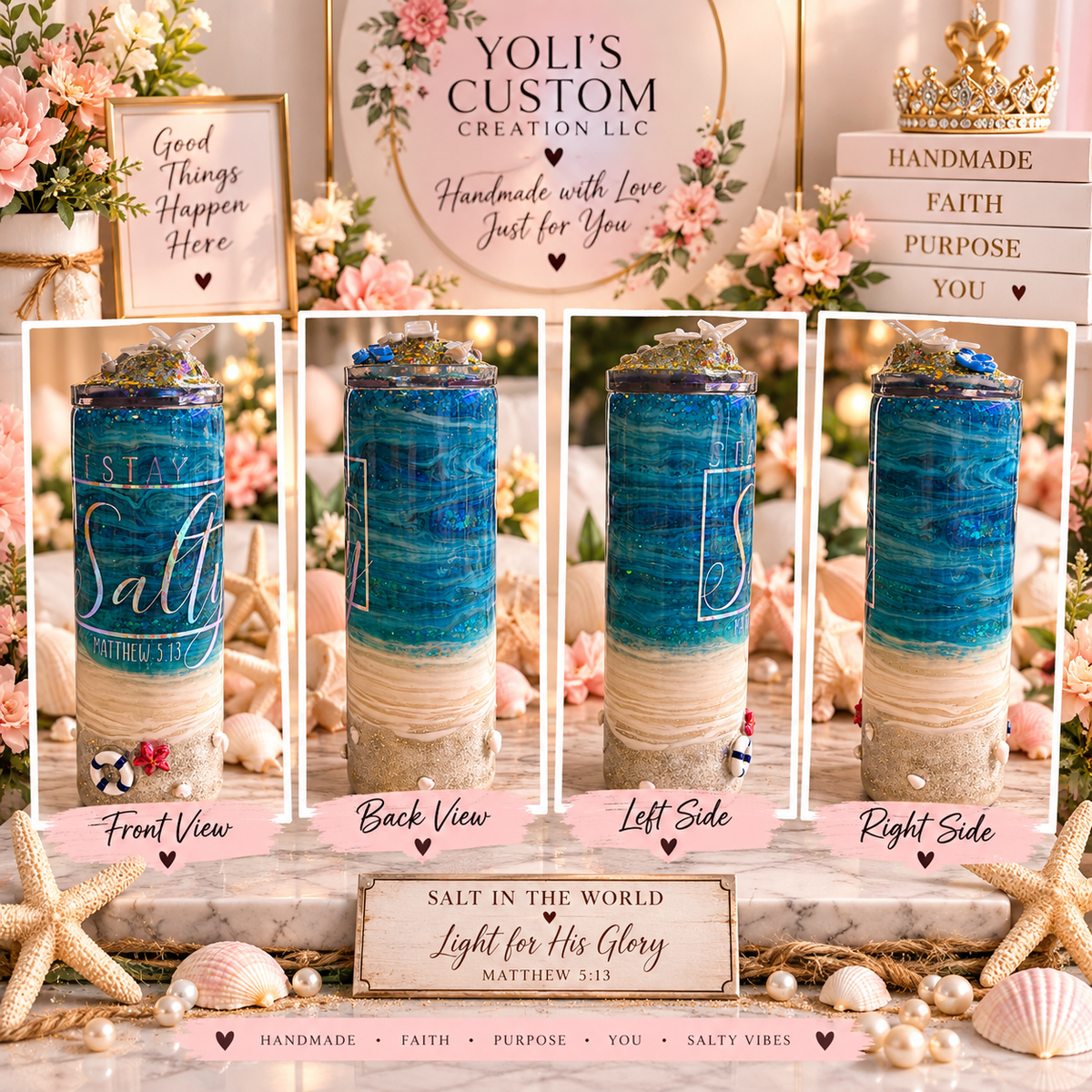 🌊 Stay Salty — Faith-Inspired Tumbler