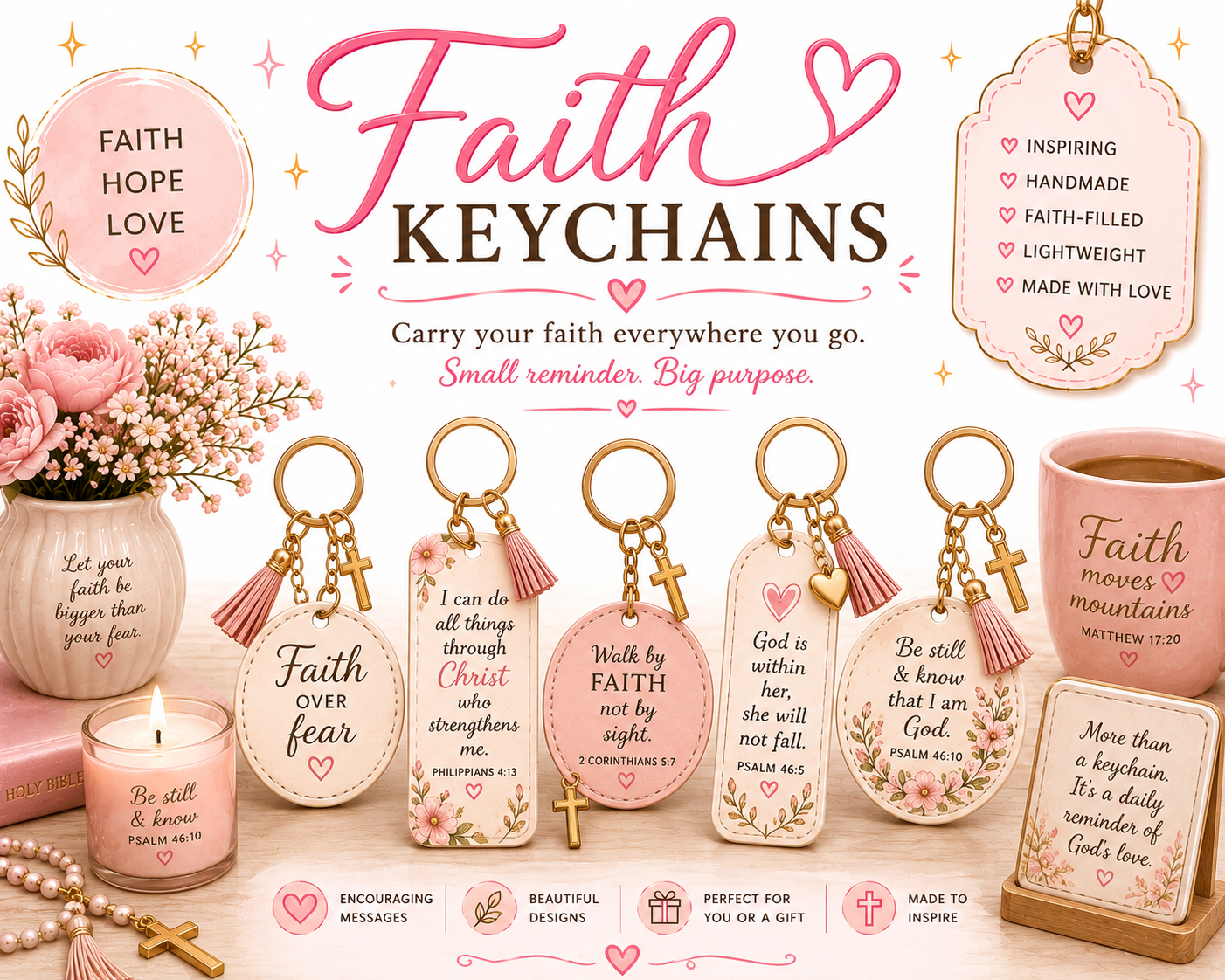 Faith Keychain & Inspirational