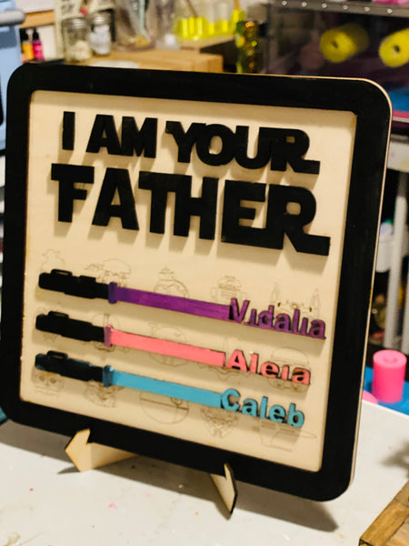 I am your Father wood sign