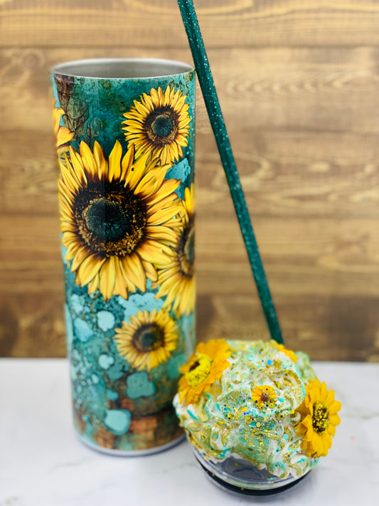 Blue Sunflowers