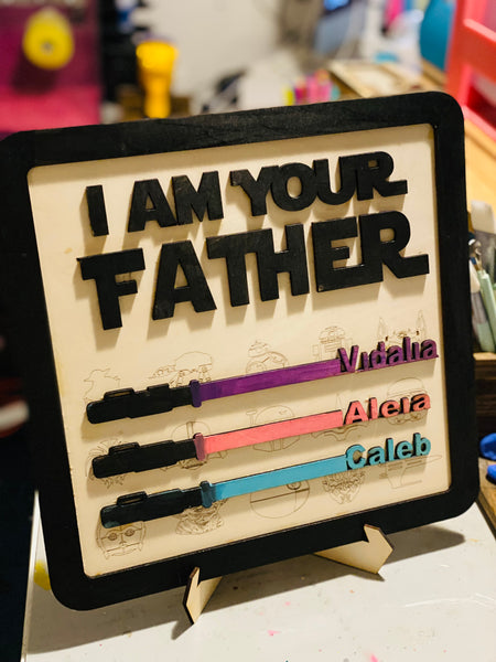 I am your Father wood sign