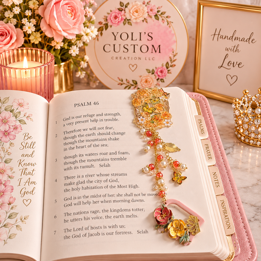 Floral Garden Charm Bookmark