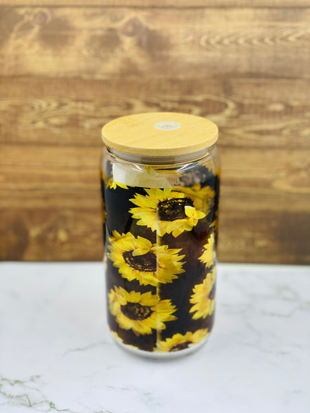 Sunflower Bamboo Glass