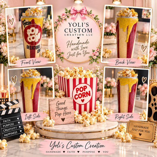 🍿 Popcorn Movie Night Tumbler