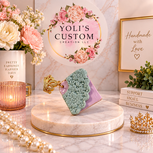 👑 Royal Crown Bloom Lavender Bookmark