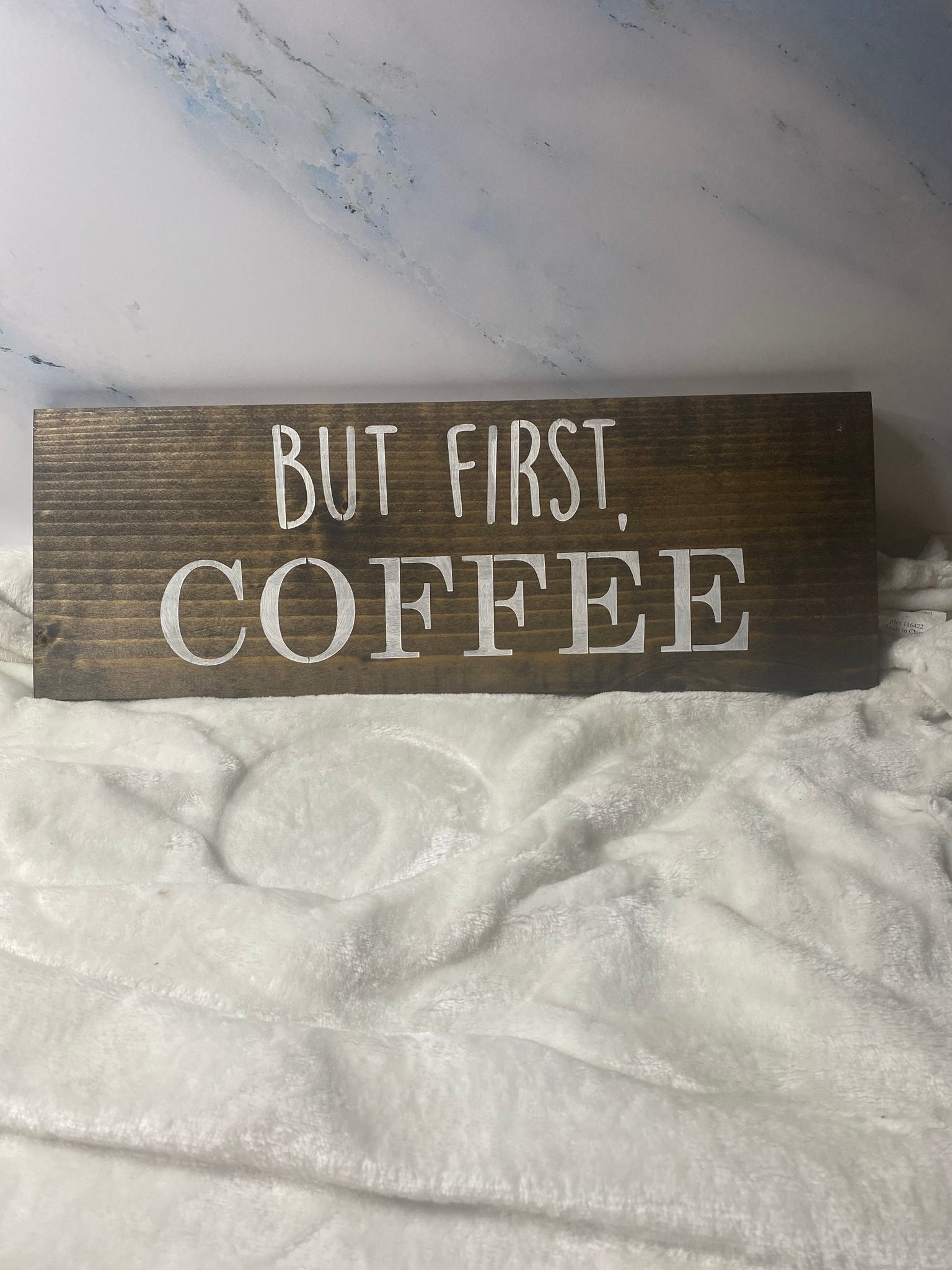 But First Coffee Wood Sign