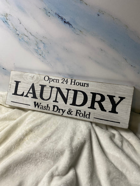 Laundry wood sign