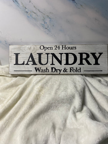 Laundry wood sign