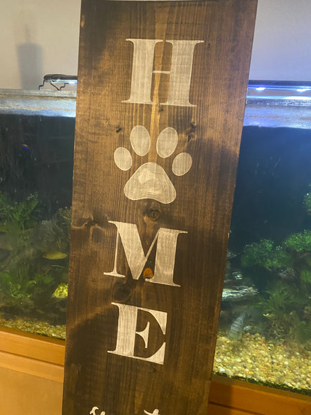 Home Sweet Home Paws Outdoor Sign