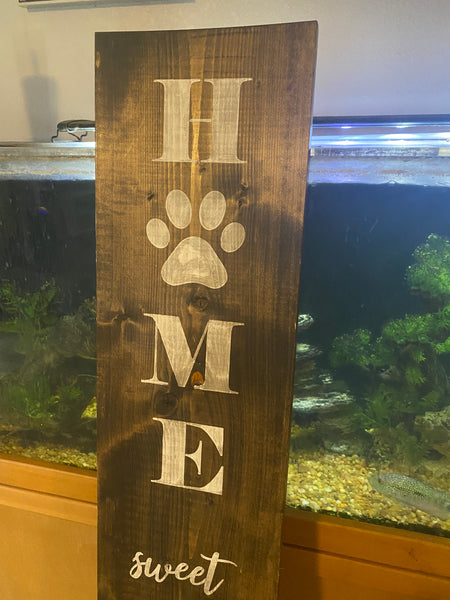 Home Sweet Home Paws Outdoor Sign